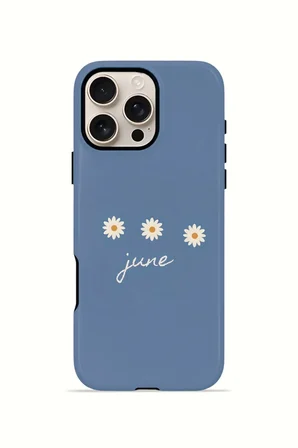 iPhone 16 Pro Vorian Çift Katmanlı Kılıf June Daisy Blue