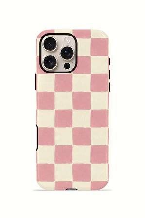 iPhone 16 Pro Vorian Çift Katmanlı Kılıf Blush Checker