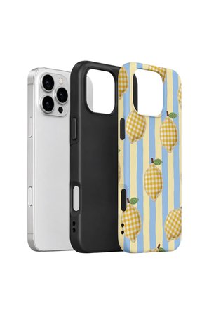 iPhone 16 Pro Max Vorian Çift Katmanlı Kılıf Gingham Lemon Grove