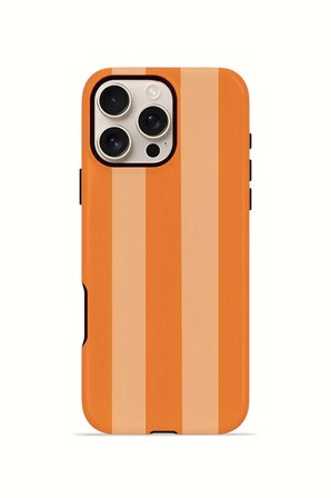 iPhone 16 Pro Max Vorian Çift Katmanlı Kılıf Orange Cream Stripe