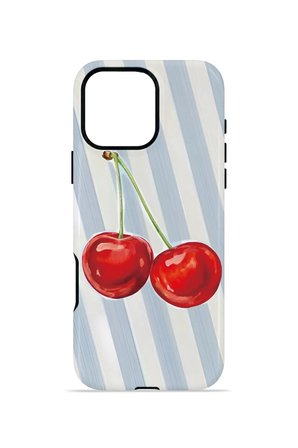 iPhone 16 Pro Max Vorian Çift Katmanlı Kılıf Cherry Blue Stripe