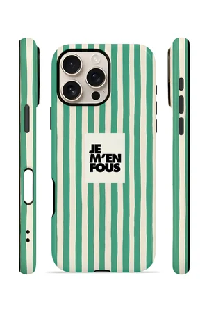 iPhone 16 Pro Max Vorian Çift Katmanlı Kılıf Je M En Fous Green
