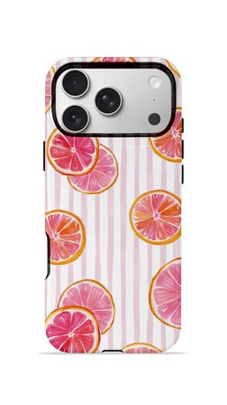 iPhone 17 Pro Vorian Çift Katmanlı Kılıf Pink Grapefruit Garden