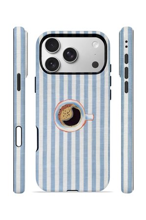 iPhone 17 Pro Vorian Çift Katmanlı Kılıf Morning Coffee Stripe