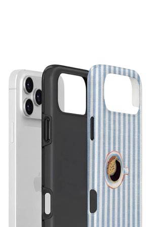 iPhone 17 Pro Vorian Çift Katmanlı Kılıf Morning Coffee Stripe