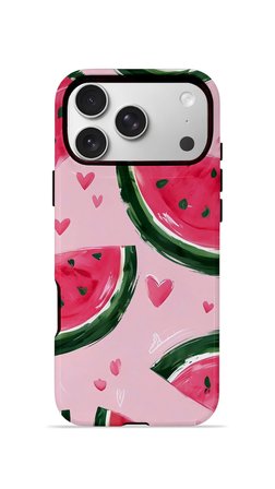 iPhone 17 Pro Vorian Çift Katmanlı Kılıf Watermelon Hearts
