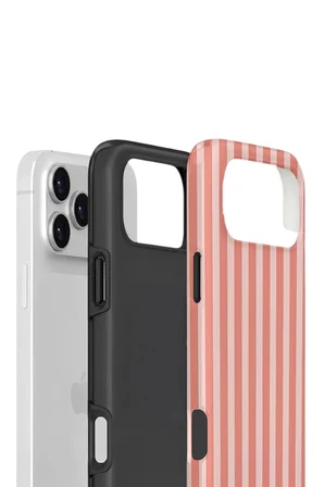 iPhone 17 Pro Vorian Çift Katmanlı Kılıf Coral Riviera Stripe