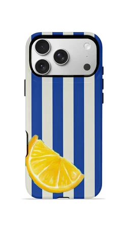 iPhone 17 Pro Max Vorian Çift Katmanlı Kılıf Lemon Coast Stripe