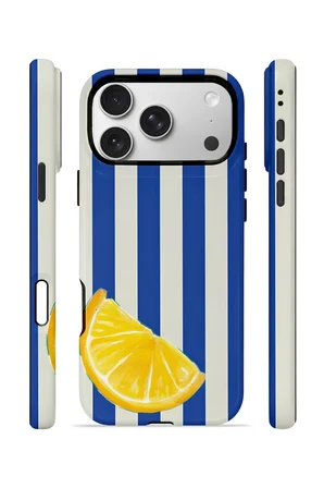 iPhone 17 Pro Max Vorian Çift Katmanlı Kılıf Lemon Coast Stripe