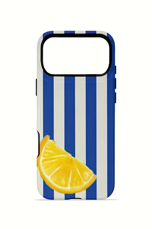 iPhone 17 Pro Max Vorian Çift Katmanlı Kılıf Lemon Coast Stripe
