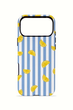 iPhone 17 Pro Max Vorian Çift Katmanlı Kılıf Lemon Confetti Blue