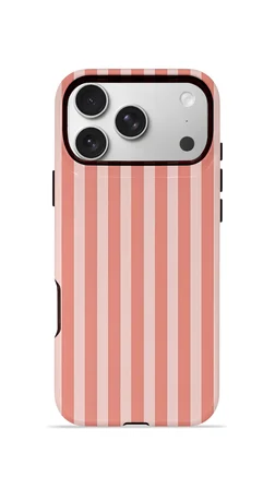 iPhone 17 Pro Max Vorian Çift Katmanlı Kılıf Coral Riviera Stripe