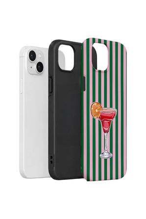 iPhone 14 Plus Vorian Çift Katmanlı Kılıf Pink Citrus Cocktail