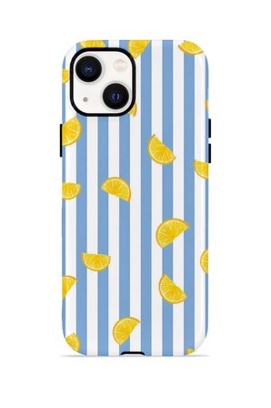iPhone 14 Plus Vorian Çift Katmanlı Kılıf Lemon Confetti Blue