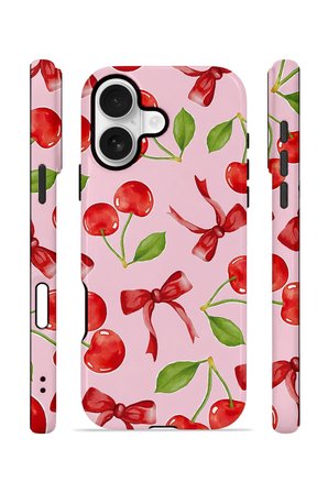 iPhone 16 Plus Vorian Çift Katmanlı Kılıf Cherry Ribbon Garden