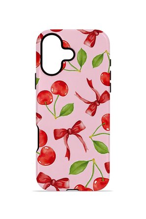 iPhone 16 Plus Vorian Çift Katmanlı Kılıf Cherry Ribbon Garden