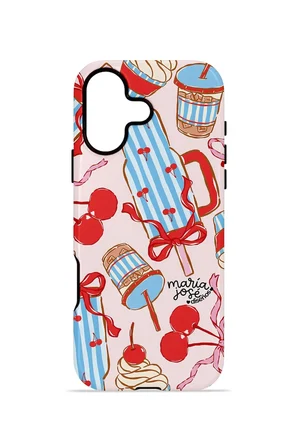 iPhone 16 Plus Vorian Çift Katmanlı Kılıf Dolce Cherry Picnic