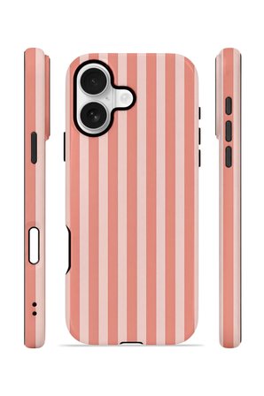 iPhone 16 Plus Vorian Çift Katmanlı Kılıf Coral Riviera Stripe
