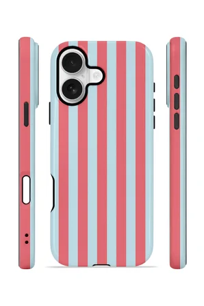 iPhone 16 Plus Vorian Çift Katmanlı Kılıf Poolside Candy Stripe