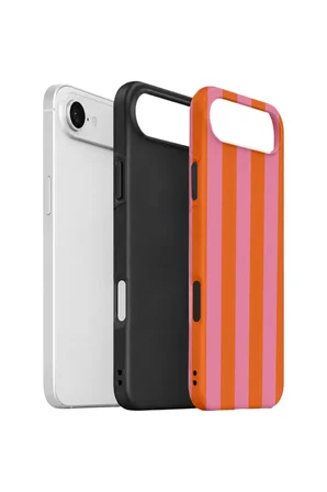 iPhone 17 Air Vorian Çift Katmanlı Kılıf Tangerine Rose Stripe