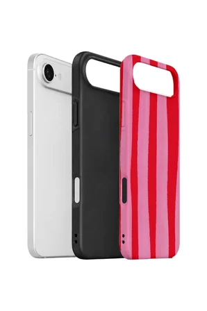 iPhone 17 Air Vorian Çift Katmanlı Kılıf Raspberry Bold Stripe