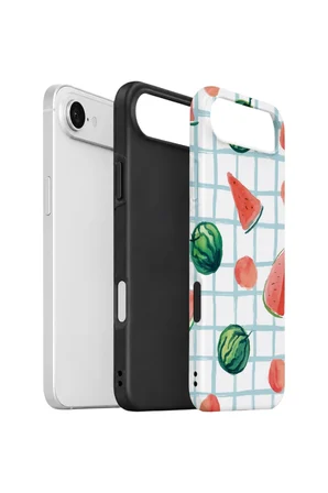 iPhone 17 Air Vorian Çift Katmanlı Kılıf Watermelon Grid