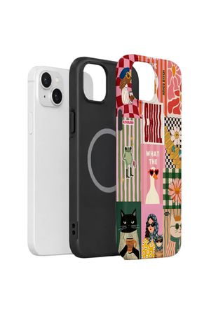 iPhone 15 Vorian Çift Katmanlı MagSafe Kılıf Dolce Vita Collage