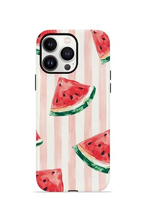 iPhone 14 Pro Max Vorian Çift Katmanlı MagSafe Kılıf Watermelon Blush Stripe