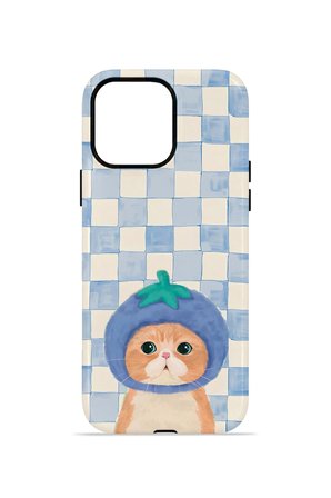 iPhone 14 Pro Max Vorian Çift Katmanlı MagSafe Kılıf Blueberry Cat Check