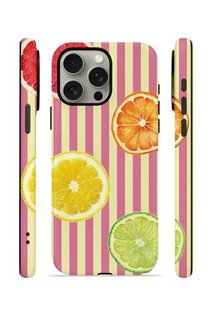iPhone 15 Pro Vorian Çift Katmanlı MagSafe Kılıf Citrus Fiesta Stripe