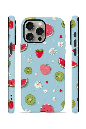 iPhone 15 Pro Vorian Çift Katmanlı MagSafe Kılıf Fruit Confetti Sky