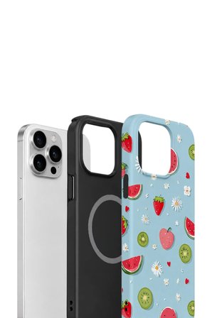 iPhone 15 Pro Vorian Çift Katmanlı MagSafe Kılıf Fruit Confetti Sky