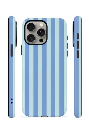 iPhone 15 Pro Vorian Çift Katmanlı MagSafe Kılıf Blue Gelato Stripe