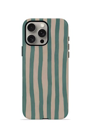iPhone 15 Pro Vorian Çift Katmanlı Kılıf Sage Riviera Stripe