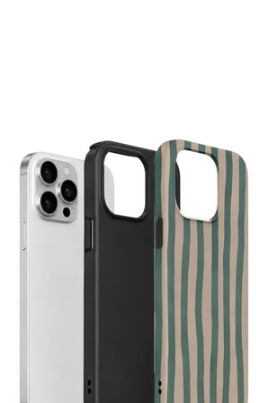 iPhone 15 Pro Vorian Çift Katmanlı Kılıf Sage Riviera Stripe