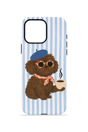 iPhone 15 Pro Max Vorian Çift Katmanlı MagSafe Kılıf Cafe Dog Riviera