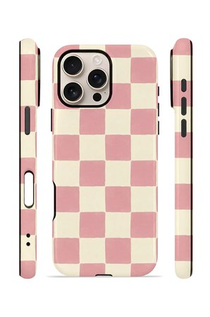 iPhone 16 Pro Vorian Çift Katmanlı MagSafe Kılıf Blush Checker