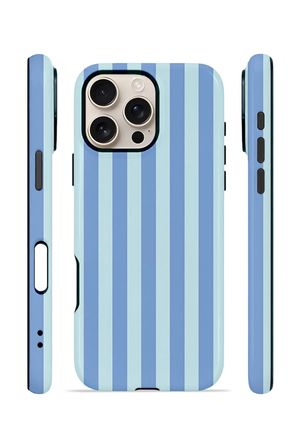 iPhone 16 Pro Max Vorian Çift Katmanlı MagSafe Kılıf Blue Gelato Stripe