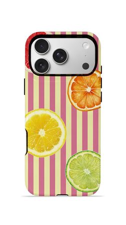 iPhone 17 Pro Vorian Çift Katmanlı MagSafe Kılıf Citrus Fiesta Stripe