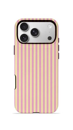 iPhone 17 Pro Vorian Çift Katmanlı MagSafe Kılıf Lemon Candy Pinstripe
