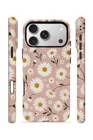 iPhone 17 Pro Vorian Çift Katmanlı MagSafe Kılıf Daisy Mocha Garden