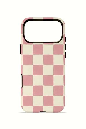 iPhone 17 Pro Vorian Çift Katmanlı MagSafe Kılıf Blush Checker