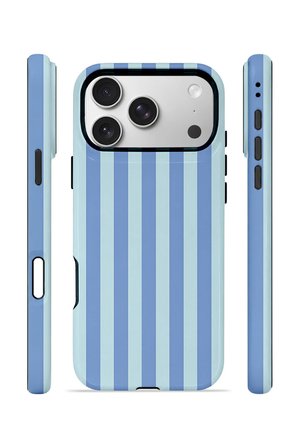 iPhone 17 Pro Vorian Çift Katmanlı MagSafe Kılıf Blue Gelato Stripe