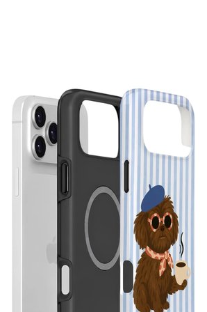 iPhone 17 Pro Vorian Çift Katmanlı MagSafe Kılıf Cafe Dog Riviera
