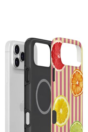 iPhone 17 Pro Max Vorian Çift Katmanlı MagSafe Kılıf Citrus Fiesta Stripe