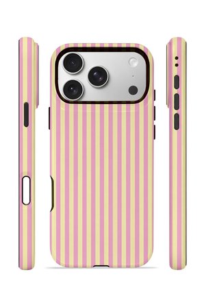 iPhone 17 Pro Max Vorian Çift Katmanlı MagSafe Kılıf Lemon Candy Pinstripe