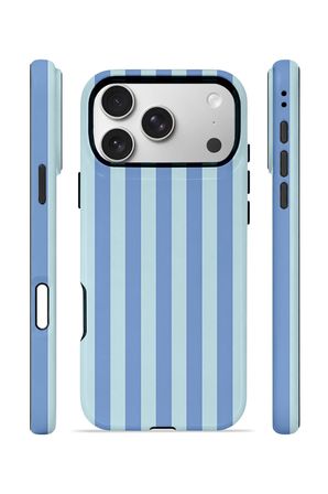 iPhone 17 Pro Max Vorian Çift Katmanlı MagSafe Kılıf Blue Gelato Stripe