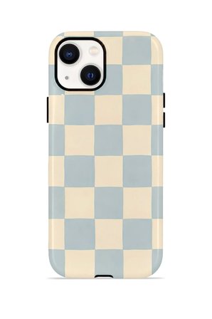 iPhone 14 Plus Vorian Çift Katmanlı MagSafe Kılıf Powder Blue Checker
