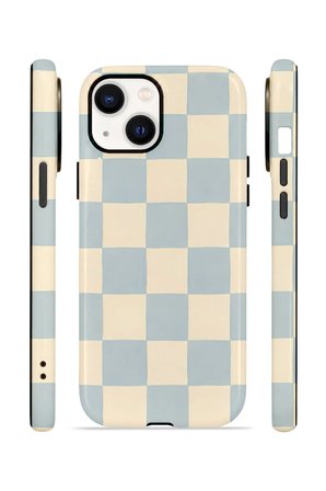 iPhone 14 Plus Vorian Çift Katmanlı MagSafe Kılıf Powder Blue Checker