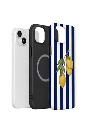 iPhone 15 Plus Vorian Çift Katmanlı MagSafe Kılıf Amalfi Lemon Branch